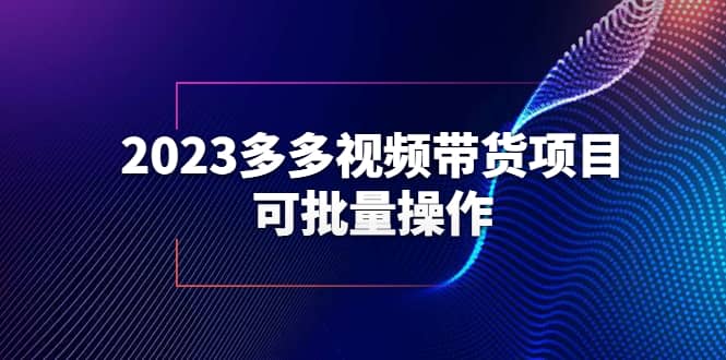 2023多多视频带货项目，可批量操作【保姆级教学】-让一部分人先富起来默财创业网