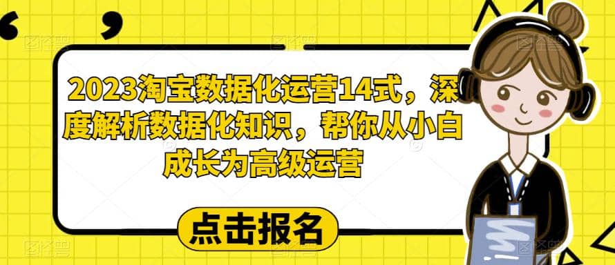 2023淘宝数据化-运营 14式，深度解析数据化知识，帮你从小白成长为高级运营-让一部分人先富起来默财创业网
