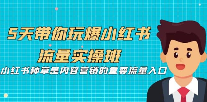 5天带你玩爆小红书流量实操班，小红书种草是内容营销的重要流量入口-让一部分人先富起来默财 创业网