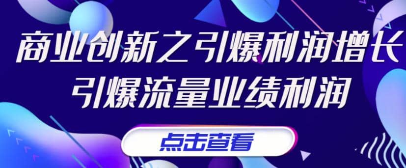 《商业创新之引爆利润增长》引爆流量业绩利润-让一部分人先富起来默财创业网