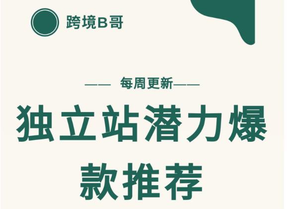 【跨境B哥】独立站潜力爆款选品推荐，测款出单率高达百分之80（每周更新）-让一部分人先富起来默财创业网