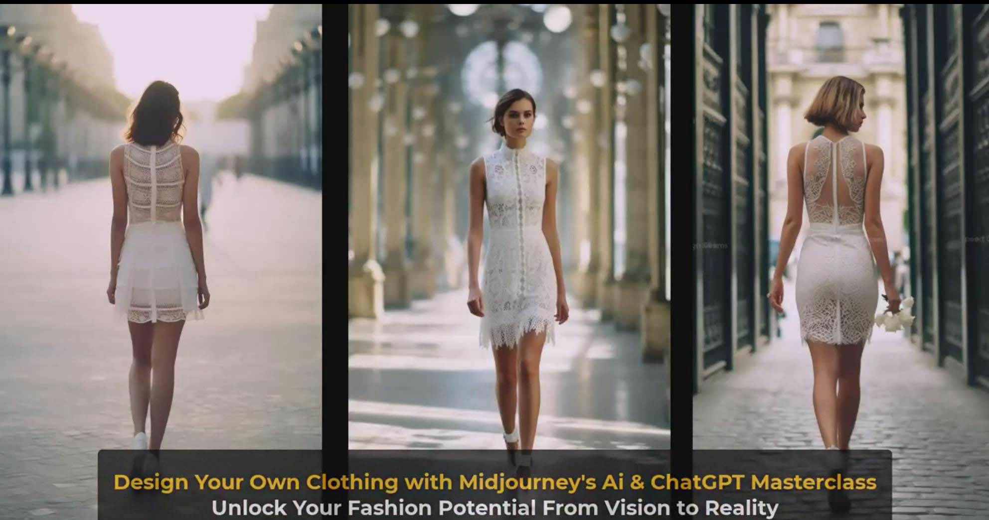 利用 Midjourneys Ai 人工智能设计自己的服装AI大师班-10节课-中英字幕插图(3)