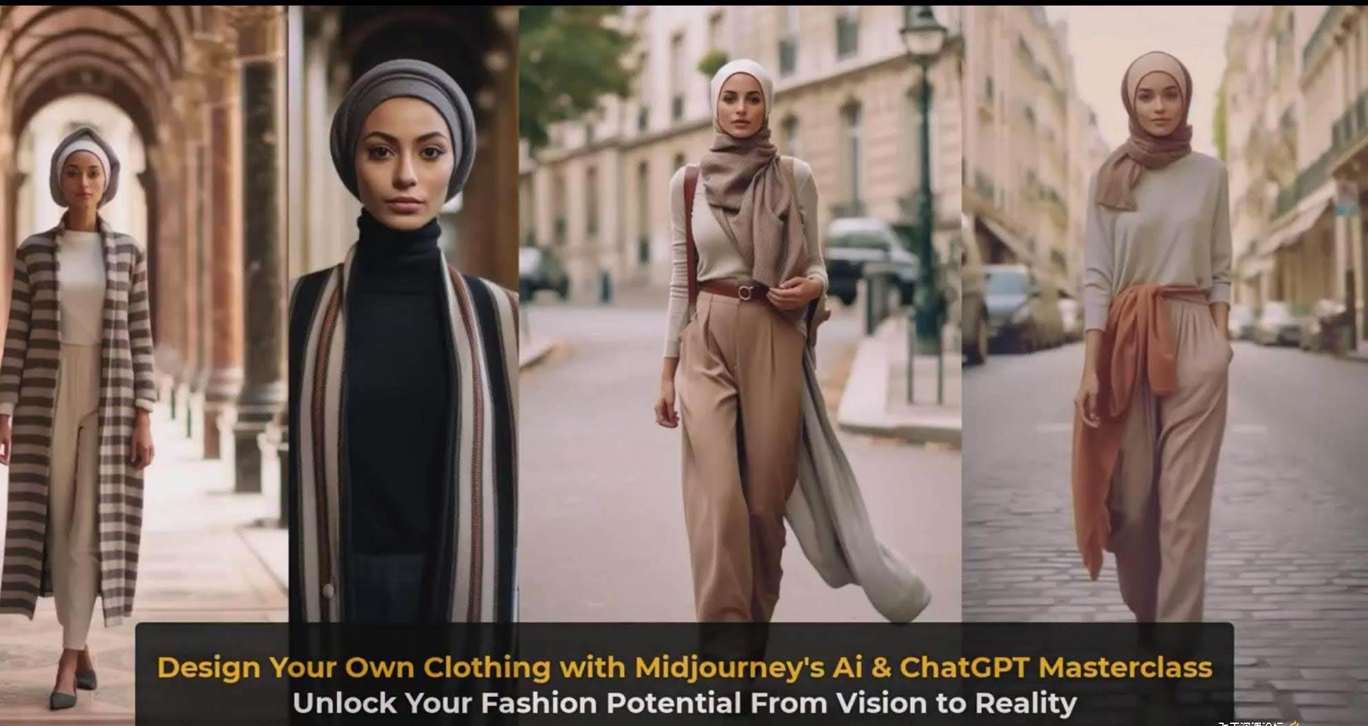 利用 Midjourneys Ai 人工智能设计自己的服装AI大师班-10节课-中英字幕插图(11)