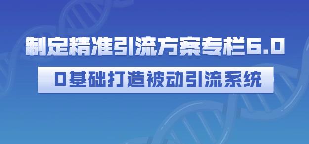 制定精准引流方案专栏6.0，0基础打造被动引流系统-让一部分人先富起来默财创业网