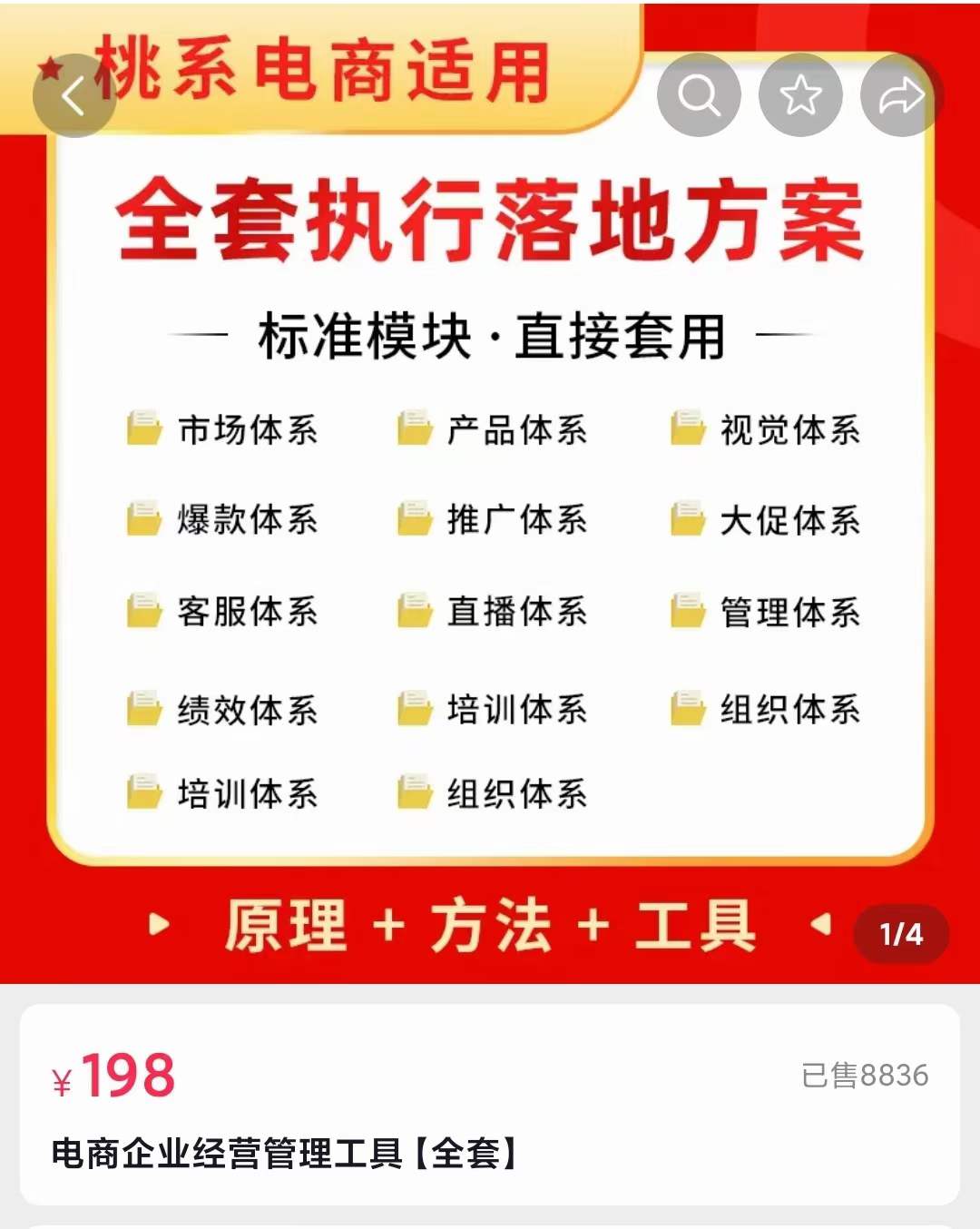 外面卖198·电商企业经营管理工具：全套执行落地方案 标准模块·直接套用-让一部分人先富起来默财创业网