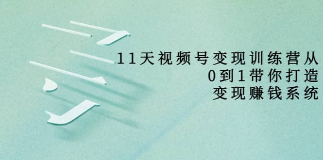 好望角·11天视频号变现训练营，从0到1打造变现赚钱系统（价值398）-让一部分人先富起来默财创业网