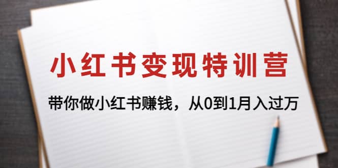 小红书变现特训营：带你做小红书项目-让一部分人先富起来默财创业网