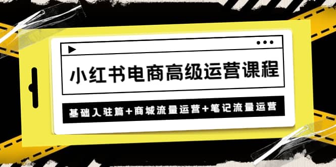 小红书电商高级运营课程：基础入驻篇 商城流量运营 笔记流量运营-让一部分人先富起来默财创业网