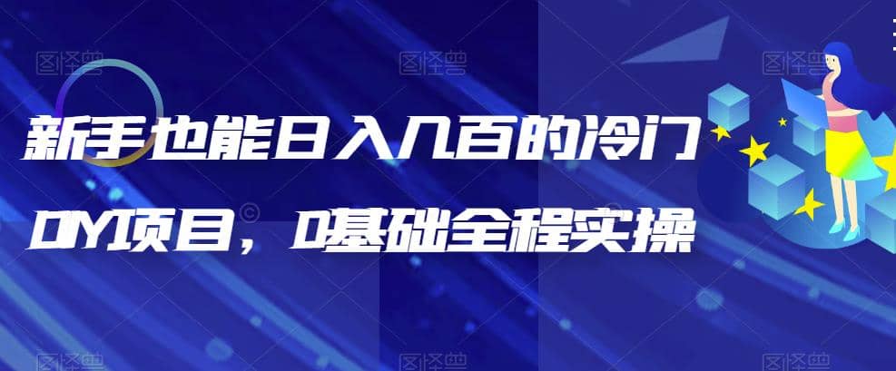 新手也能日入几百的冷门DIY项目，0基础全程实操【揭秘】-让一部分人先富起来默财创业网