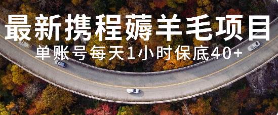 最新携程薅羊毛项目，单账号每天1小时保底收益40 ，可矩阵操作-让一部分人先富起来默财创业网
