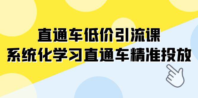 直通车-低价引流课，系统化学习直通车精准投放（14节课）-让一部分人先富起来墨财创业网