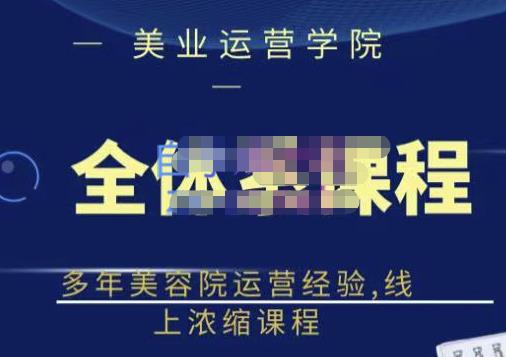 网红美容院全套营销落地课程，多年美容院运营经验，线上浓缩课程-让一部分人先富起来默财创业网