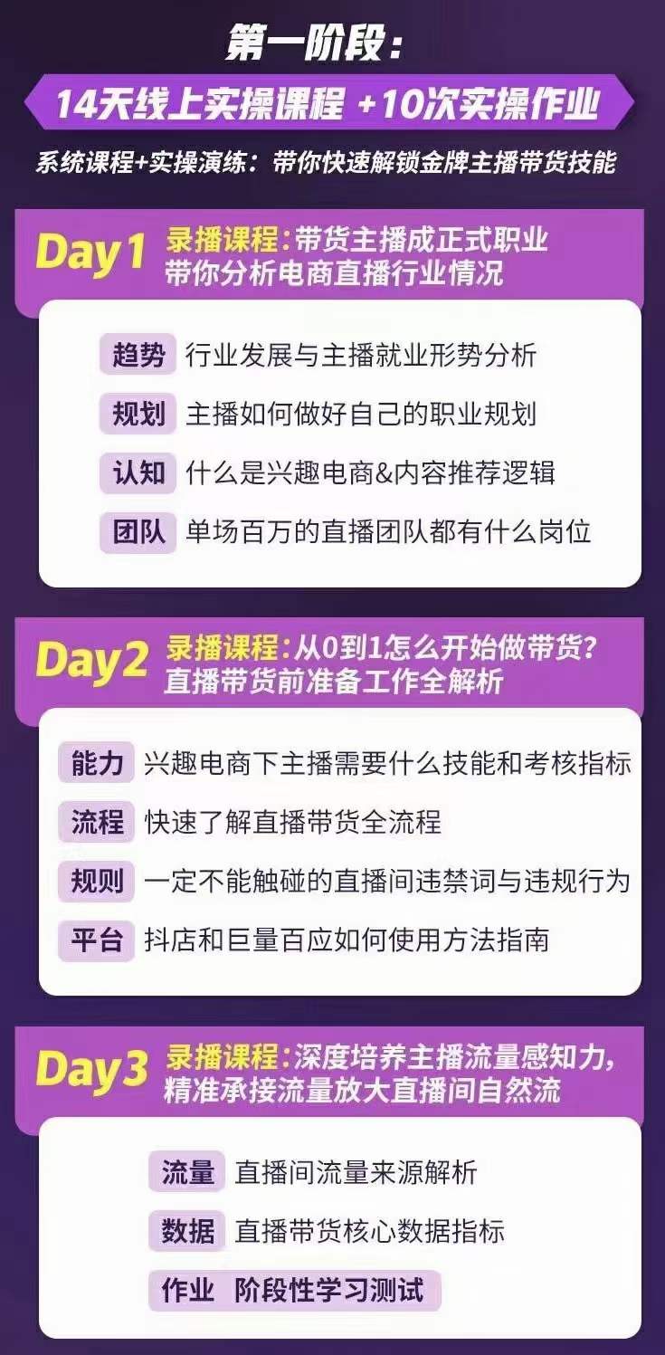 图片[1]-金牌主播实战进阶营 普通人也能快速变身金牌带货主播 (价值3980)-默财创业网
