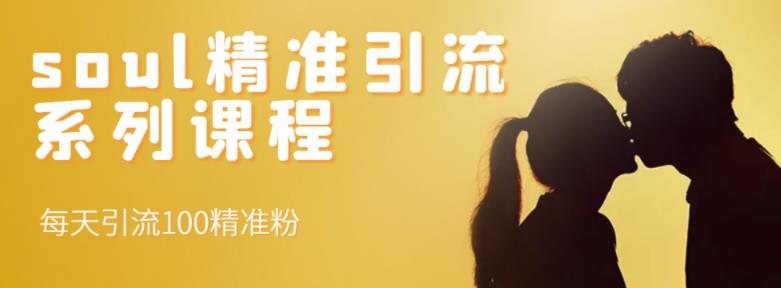 soul精准引流系列课程，每天引流100精准粉-让一部分人先富起来默财创业网