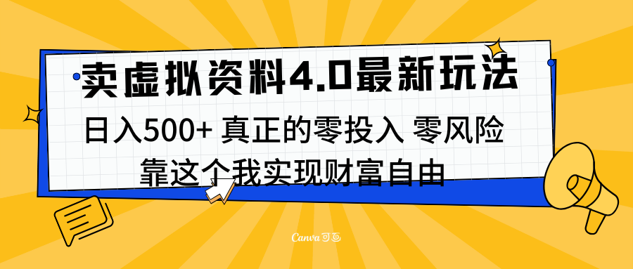 图片[1]-让一部分人先富起来线上卖虚拟资料新玩法4.0，实测日入500左右，可批量操作，赚第一通金-让一部分人先富起来默财 创业网