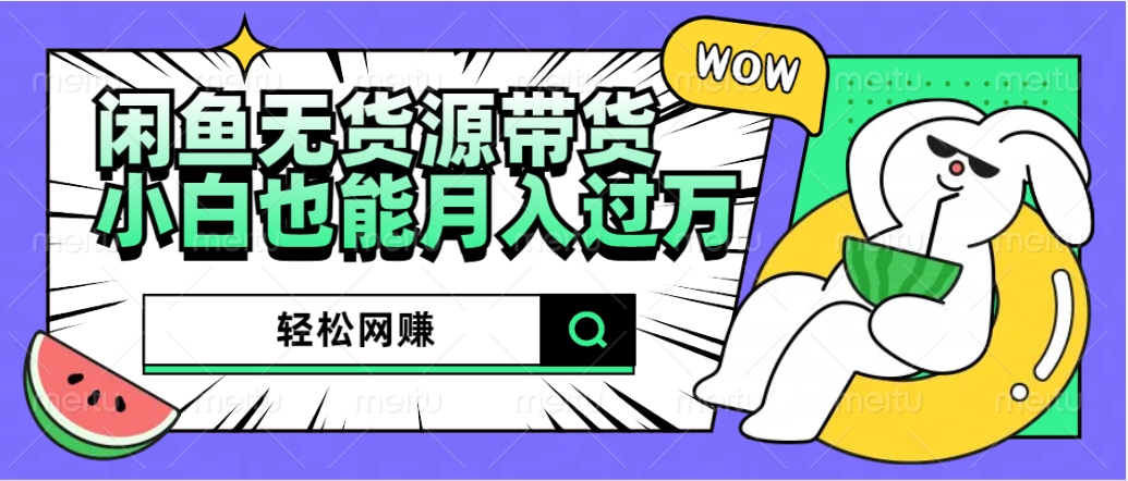 闲鱼无货源带货：轻松网赚，小白也能月入过万的秘密武器插图