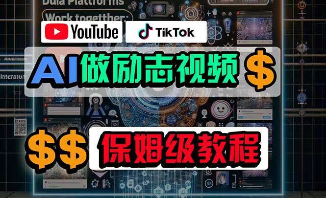 利用AI制作励志视频，在YouTube和TikTok赚钱，小白可做（附工具）-让一部分人先富起来默财创业网