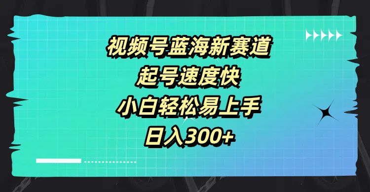视频号蓝海新赛道，起号速度快，小白轻松易上手，日入300+-让一部分人先富起来默财创业网