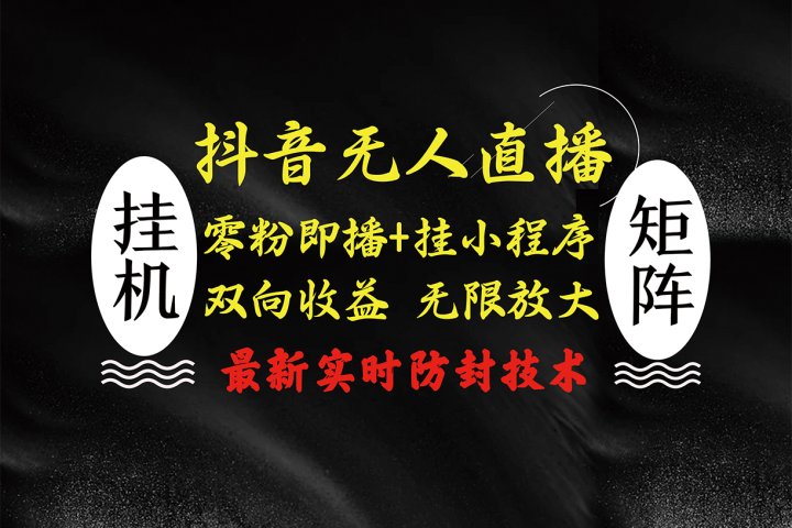 抖音无人直播最新独家玩法，小雪花+撸音浪双向收益，可矩阵放大-让一部分人先富起来默财 创业网