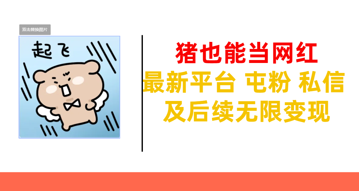 猪也能当网红-最新平台 屯粉 交流 私信 及后续无限变现-让一部分人先富起来默财 创业网