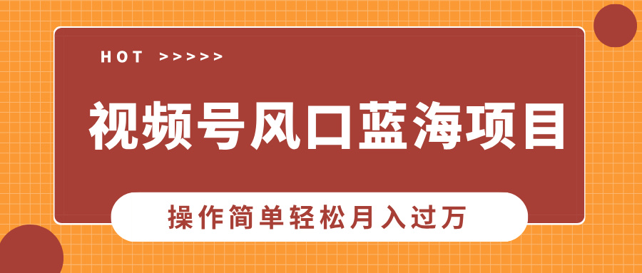 视频号风口蓝海项目，中老年人的流量密码，操作简单轻松月入过万-让一部分人先富起来默财创业网