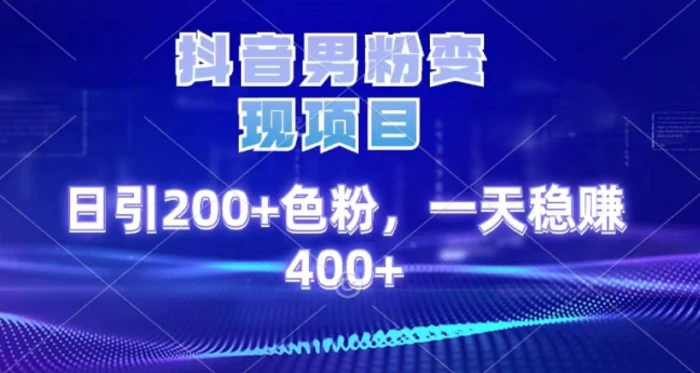 2025最新男粉项目 日引200 轻松月入2w+-让一部分人先富起来默财创业网