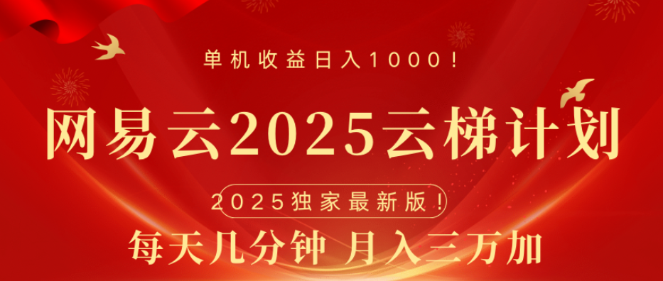 网易云最新玩法，纯挂机!!-让一部分人先富起来默财创业网