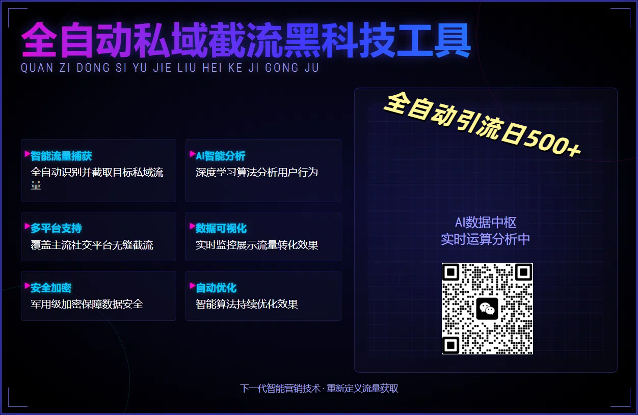 全自动私域截流黑科技工具——全自动引流日500+-让一部分人先富起来默财创业网