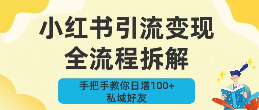 新手必看！小红书引流变现全流程拆解，手把手教你日增100+私域好友-让一部分人先富起来默财 创业网