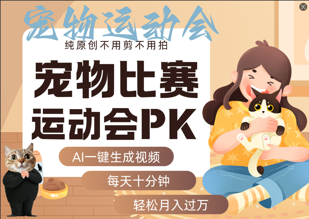 AI萌宠运动员跳水 射击  篮球  足球比赛   每天十分钟 附详细提示词文案库  代替做素材 卖提示词 卖虚拟资料  卖宠物产品 做宠物私人定制产品  带徒弟 带陪跑 卖课  创作者分成 月入5W+-让一部分人先富起来默财 创业网