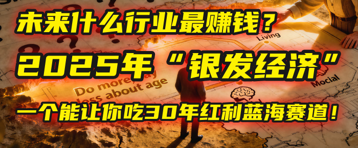未来什么行业最赚钱？马哥揭秘2025年“银发经济”：一个能让你吃30年红利的蓝海赛道！-让一部分人先富起来默财 创业网