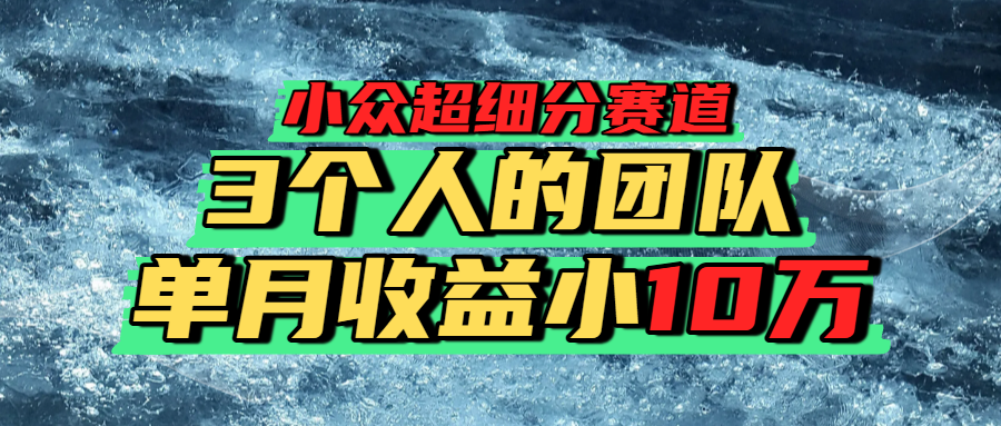 小众超细分赛道，一年百万利润的盘子！-让一部分人先富起来默财 创业网