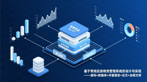 基于的常规应急物资管理系统+源码+数据库+开题+论文+说明文档-知海论文 - 计算机毕业论文带可运行系统代码 | 毕业设计+源码免费下载