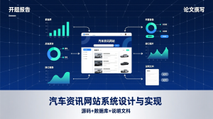 汽车资讯网站+源码+数据库+开题+论文+说明文档-知海论文 - 计算机毕业论文带可运行系统代码 | 毕业设计+源码免费下载